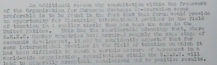 Extract from Dutch memo to the OEEC, 11 July 1955